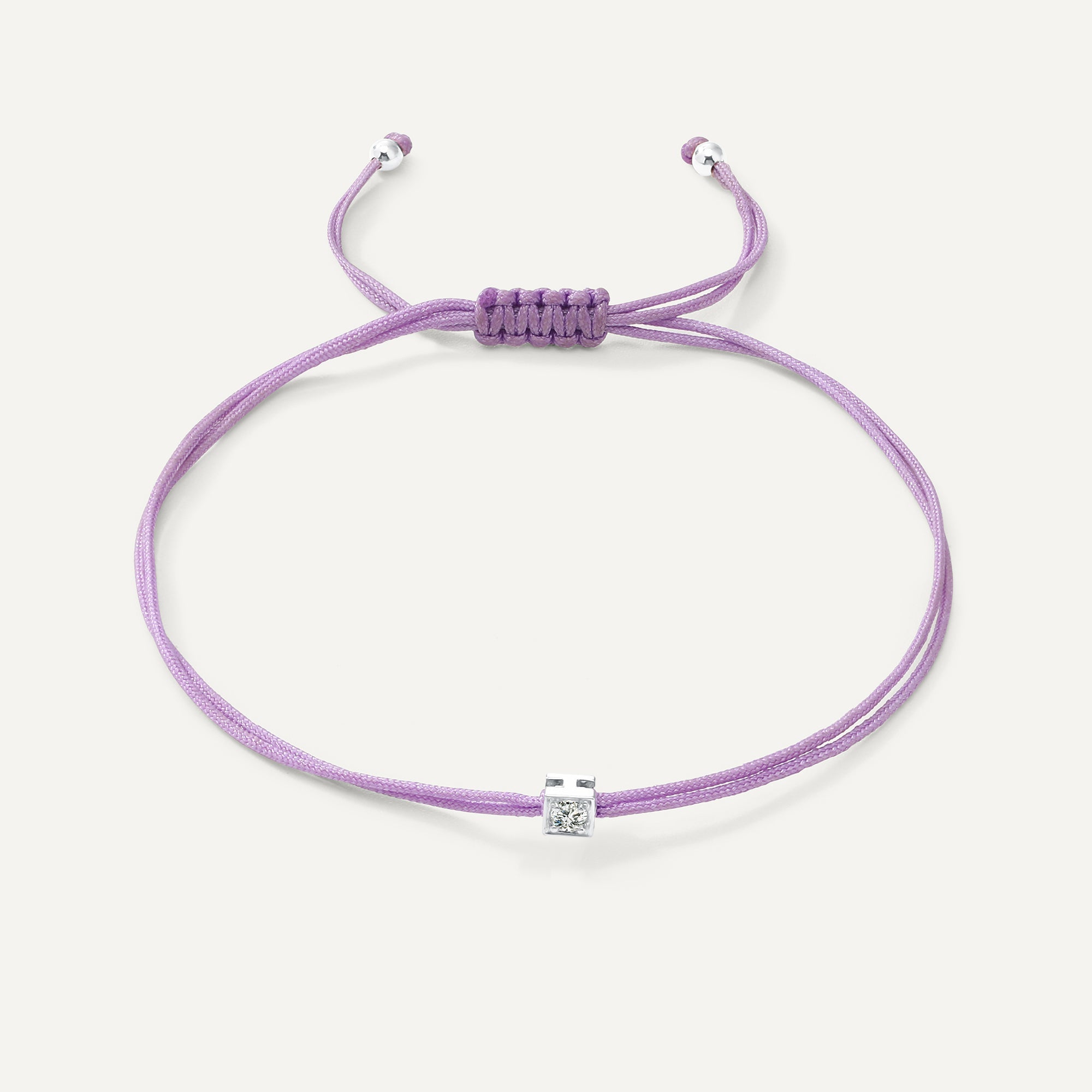 Single Diamond - Square Setting / Lilac